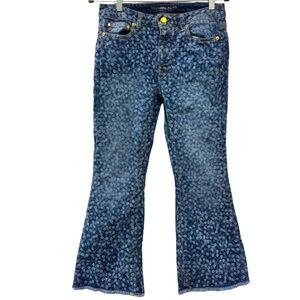 Michael Kors Bell Bottoms Floral Print Denim Jeans 4